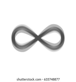 Limitless symbol illustration. Vector. Gray icon shaked at white background.