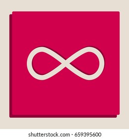 Limitless symbol illustration. Vector. Grayscale version of Popart-style icon.