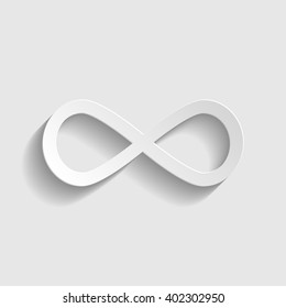 Limitless symbol. Paper style icon