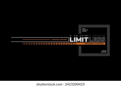 limitless trendy fashionable vector t-shirt and apparel design, typography, print, poster

