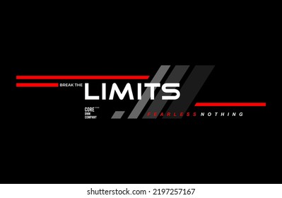 limitless Typography tee shirt design vector illustration.
