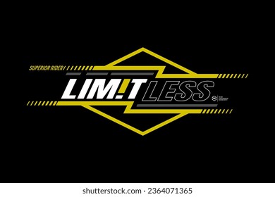 limitless vector t-shirt and apparel design, typography, print, poster. 
