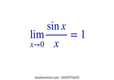 Limits sin(x) by x formula maths Equation high quality vector illustration for various education projects 