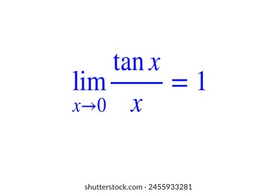 Grenzwerte von tan x nach x Formel, Mathematik Gleichung hochwertige Vektorillustration für verschiedene Bildungsprojekte 