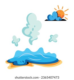 Limnic eruption trendy flat icon 