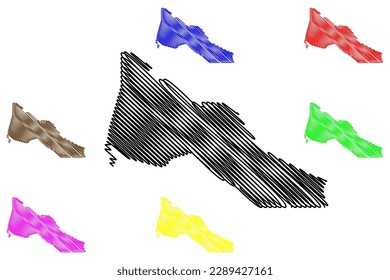 Gemeinde Limoeiro do Norte (Bundesstaat Ceará, Gemeinden Brasilien, Föderative Republik Brasilien) Karte, Vektorgrafik, Skizze Limoeiro do Norte Karte