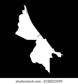 Limon province map, administrative division of Costa Rica. Vector illustration.