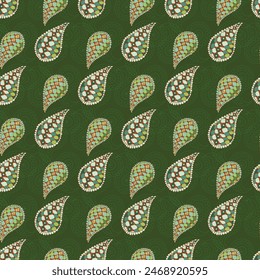 Limoncello Paisleys Seamless Vector Pattern Design