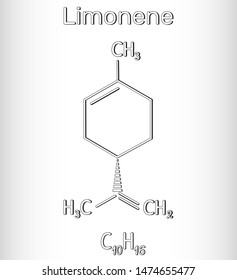 Limonene Molecule Structural Chemical Formula Model Stock Vector ...