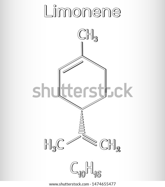 Limonene Molecule Structural Chemical Formula Model Stock Vector ...