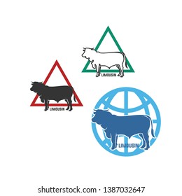 limousin bull and the globe