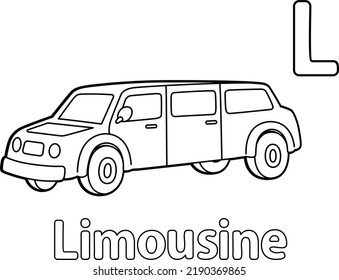 Limousine Alphabet ABC Coloring Page L