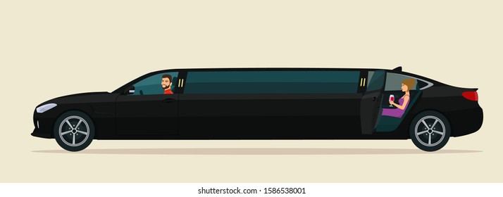 Woman Back Seat Limousine Stock Illustrations Images Vectors Shutterstock