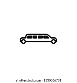 limousine car icon. line style icon vector illustration. vehicle icon stock