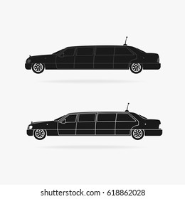 Limousine Car Icon Vector