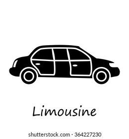 Limousine car icon,sign vector for web site.