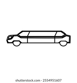 limousine car line icon vector. limousine car sign. isolated contour symbol black illustration