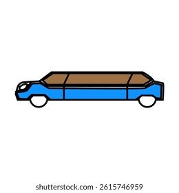 limousine car line icon vector. limousine car sign. isolated symbol illustration