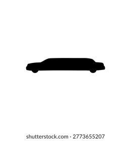 Limousine car silhouette icon vector illustration.




