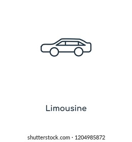 Limousine concept line icon. Linear Limousine concept outline symbol design. This simple element illustration can be used for web and mobile UI/UX.