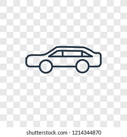 Limousine concept vector linear icon isolated on transparent background, Limousine concept transparency concept in outline style