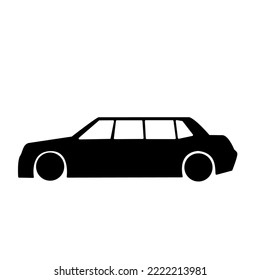 Limousine icon isolated on white background, vector illustration