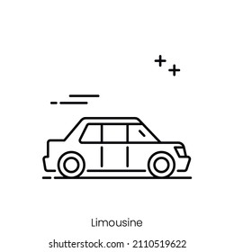 limousine icon. Outline style icon design isolated on white background