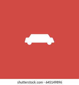 limousine icon. sign design. red background