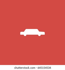 limousine icon. sign design. red background