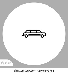 Limousine icon sign vector,Symbol, logo illustration for web and mobile