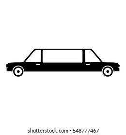Limousine icon. Simple illustration of limousine vector icon for web