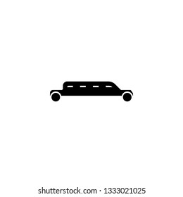 limousine icon solid. vehicle and transportation icon stock. vector illustration