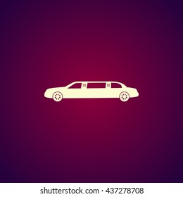 Limousine icon. Vector concept illustration for design