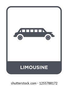 limousine icon vector on white background, limousine trendy filled icons from Luxury collection, limousine simple element illustration