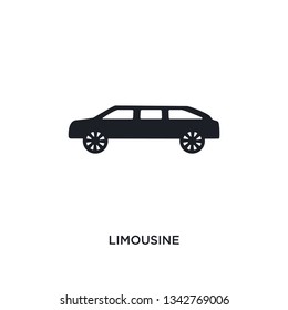 limousine isolated icon. simple element illustration from luxury concept icons. limousine editable logo sign symbol design on white background. can be use for web and mobile