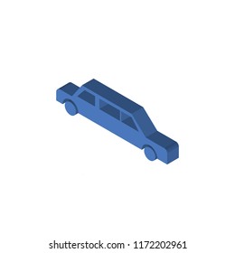 Limousine isometric left top view 3D icon