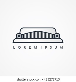 limousine logotype theme vector art graphic illustration