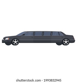 Limousine. Luxury car, vector illustration