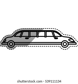 Limousine luxury vehicle icon vector illustration graphic design