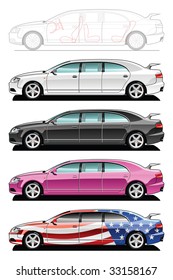 limousine - part of my collections  of Car body style. Simple gradients only - no gradient mesh