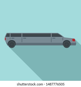 Limousine service icon. Flat illustration of limousine service vector icon for web design