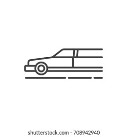 Limousine Service Line Icon.