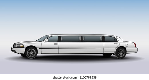 Limousine. Technical draw.