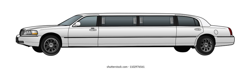 Limousine. Technical draw.