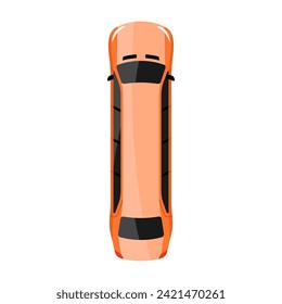 Limousine top view vector illustration