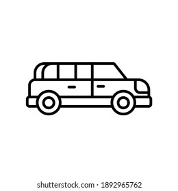 Limousine Transportation Vehicle line icon 