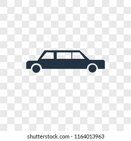 Limousine vector icon isolated on transparent background, Limousine logo concept