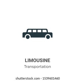 Limousine vector icon on white background. Flat vector limousine icon symbol sign from modern transportation collection for mobile concept and web apps design.