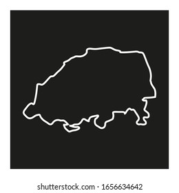 Limpopo region map in country of South Africa
