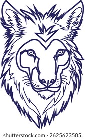 Lin   on head logo icon, lion face vector Illustration, on a isolated background lion head black and white Lion Head Logo Design Template Vector illustration